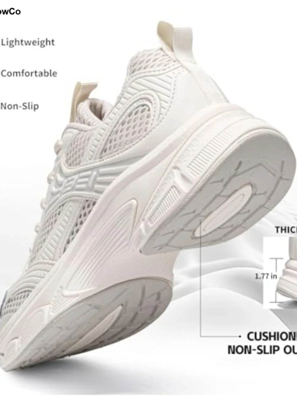 Women's Fashion Sneakers Chunky Breathable Walking Shoes, Mesh Athletic